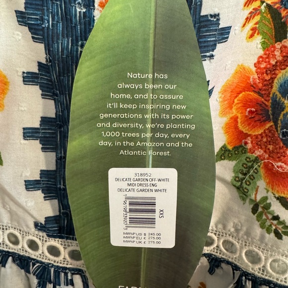 Farm Rio Off-White Delicate Garden Midi Dress - Picture 12 of 16